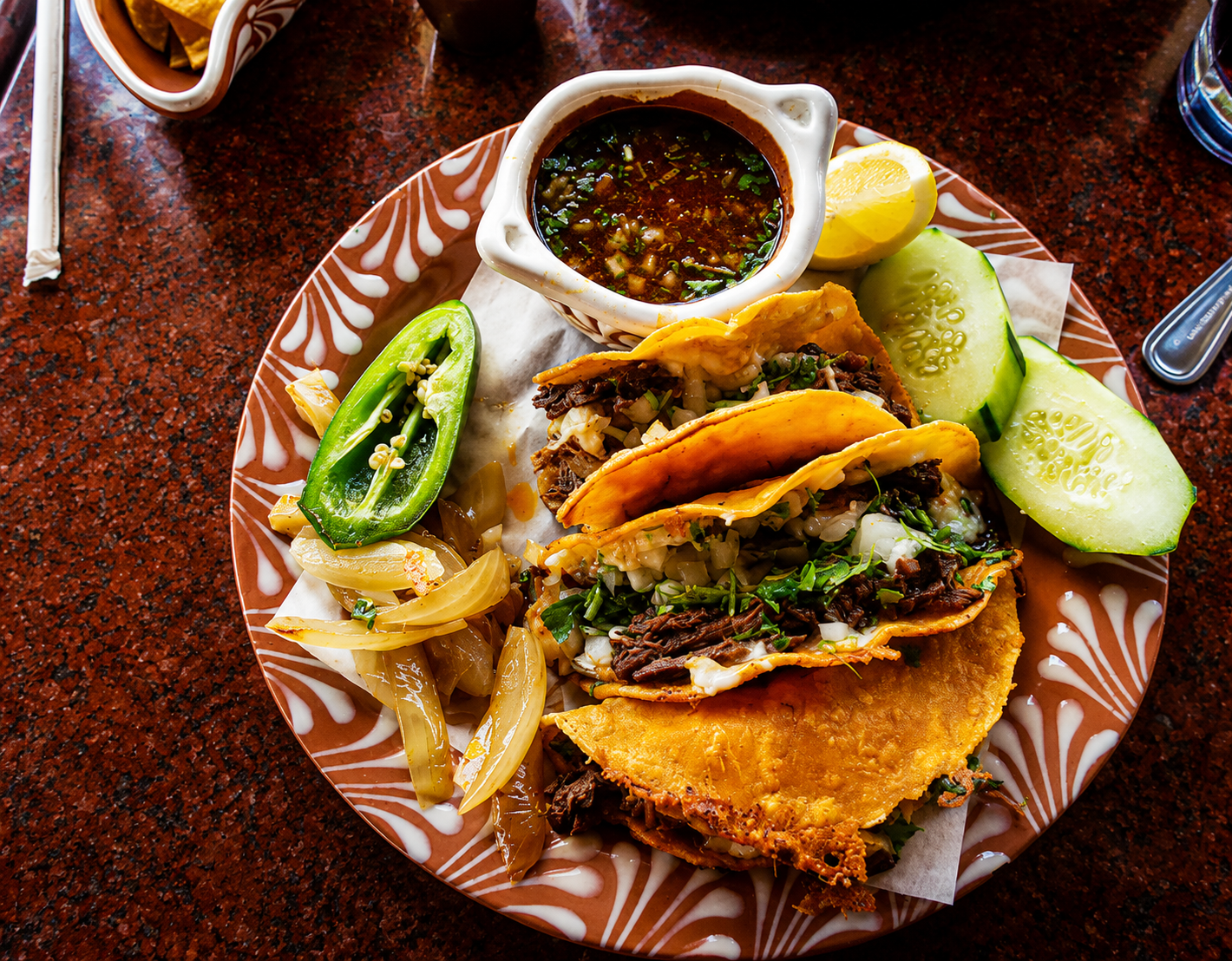 Quesa Birrias con Consome — Valencia Café Napa